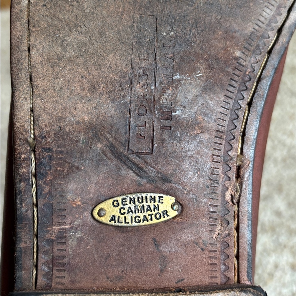 Florsheim Imperial Brown Genuine Caiman Alligator Gator Croc Leather Loafers 12 - Picture 10 of 11